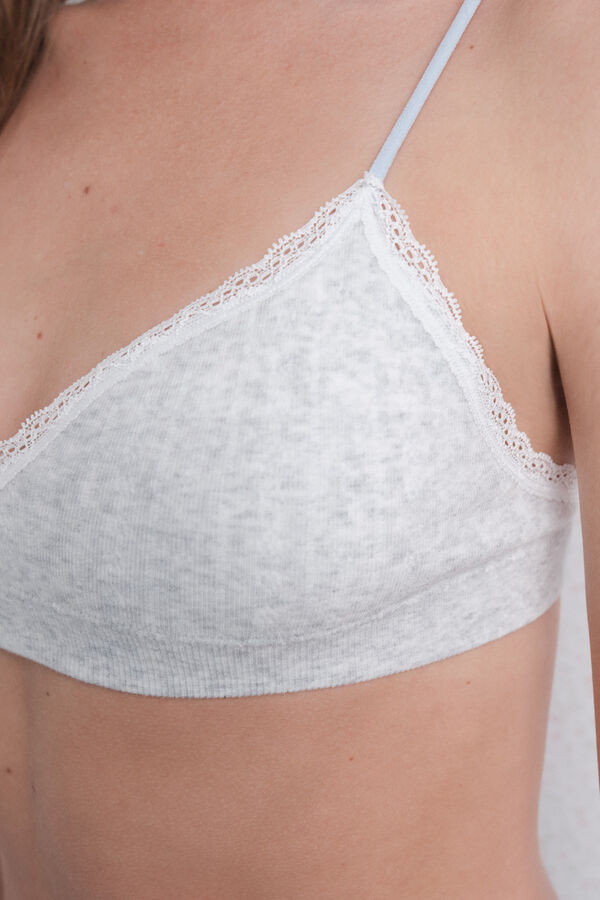 HI&BYE Sivi bes&scaron;avni poentel grudnjak  Siva