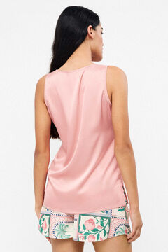 Gisela Short sat&eacute;n print mosaico floral