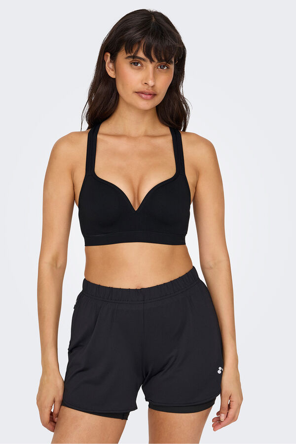 Only Play Sujetador deportivo intensidad media negro