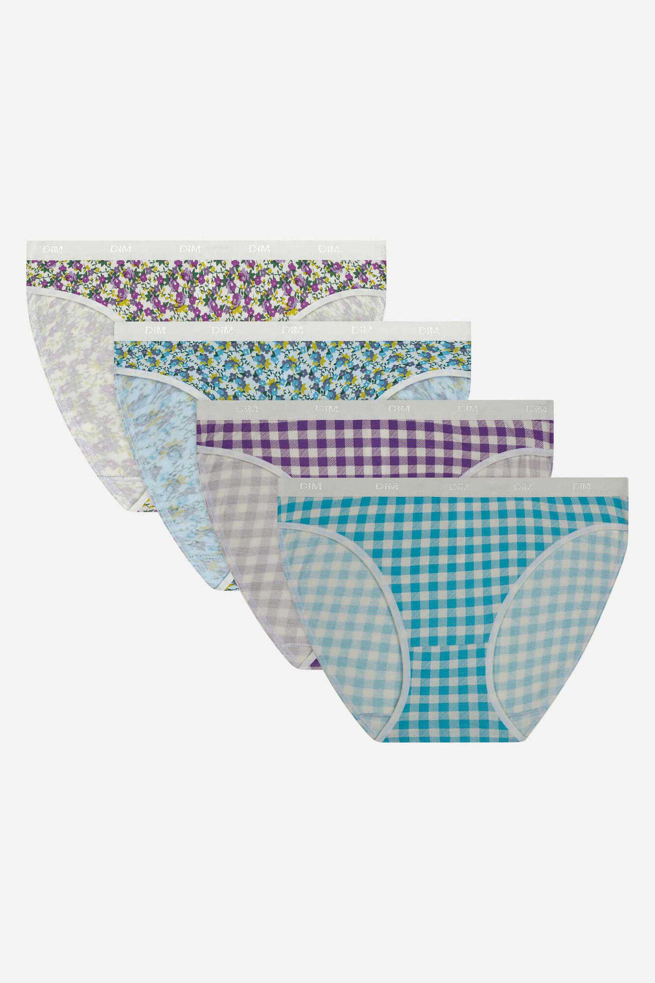 DIM Pack 4 cuecas estampadas