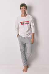 Women'secret Pijama largo 100% algod&oacute;n Snoopy  gris