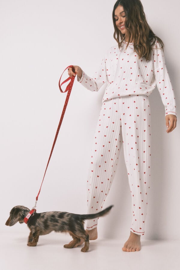 Women'secret Crveni povodilac za pse sa srcima Crvena