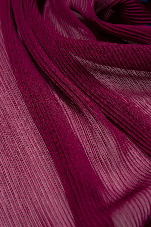 Vilanova Bandana plissada bicolor vermelho