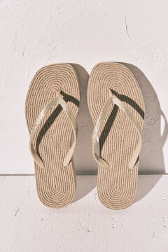 Women'secret Chanclas efecto esparto brillo