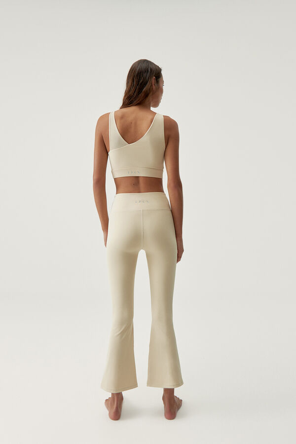 Born Living Yoga Legging Jin Flare Oat Milk  brown