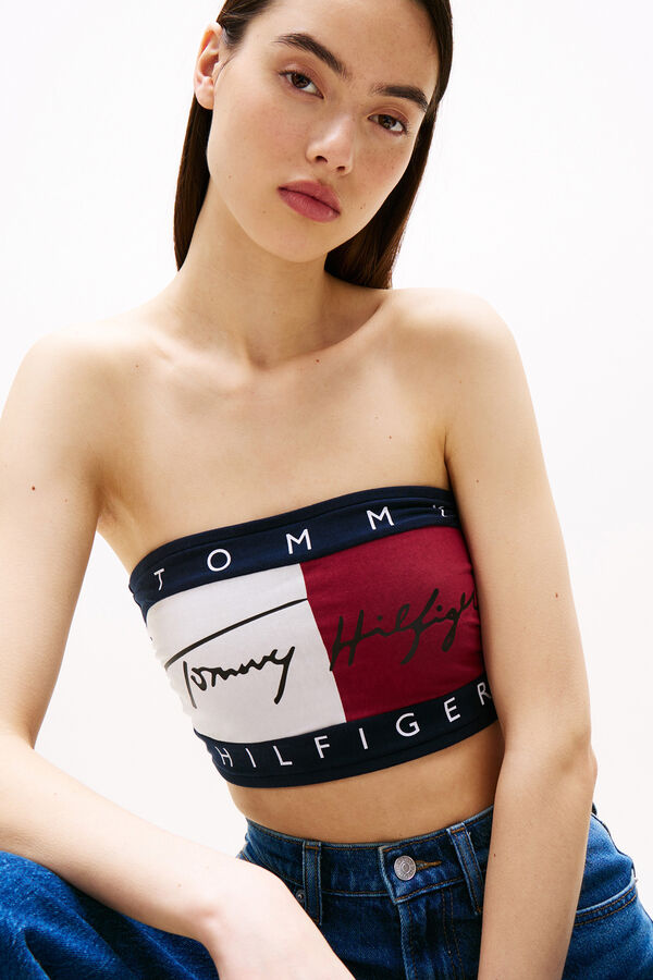 Tommy Jeans Bandeau bra blue
