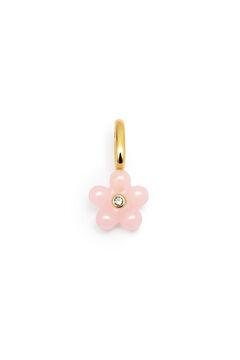 Singularu Charm Flower Pink Plata Ba&ntilde;o Oro