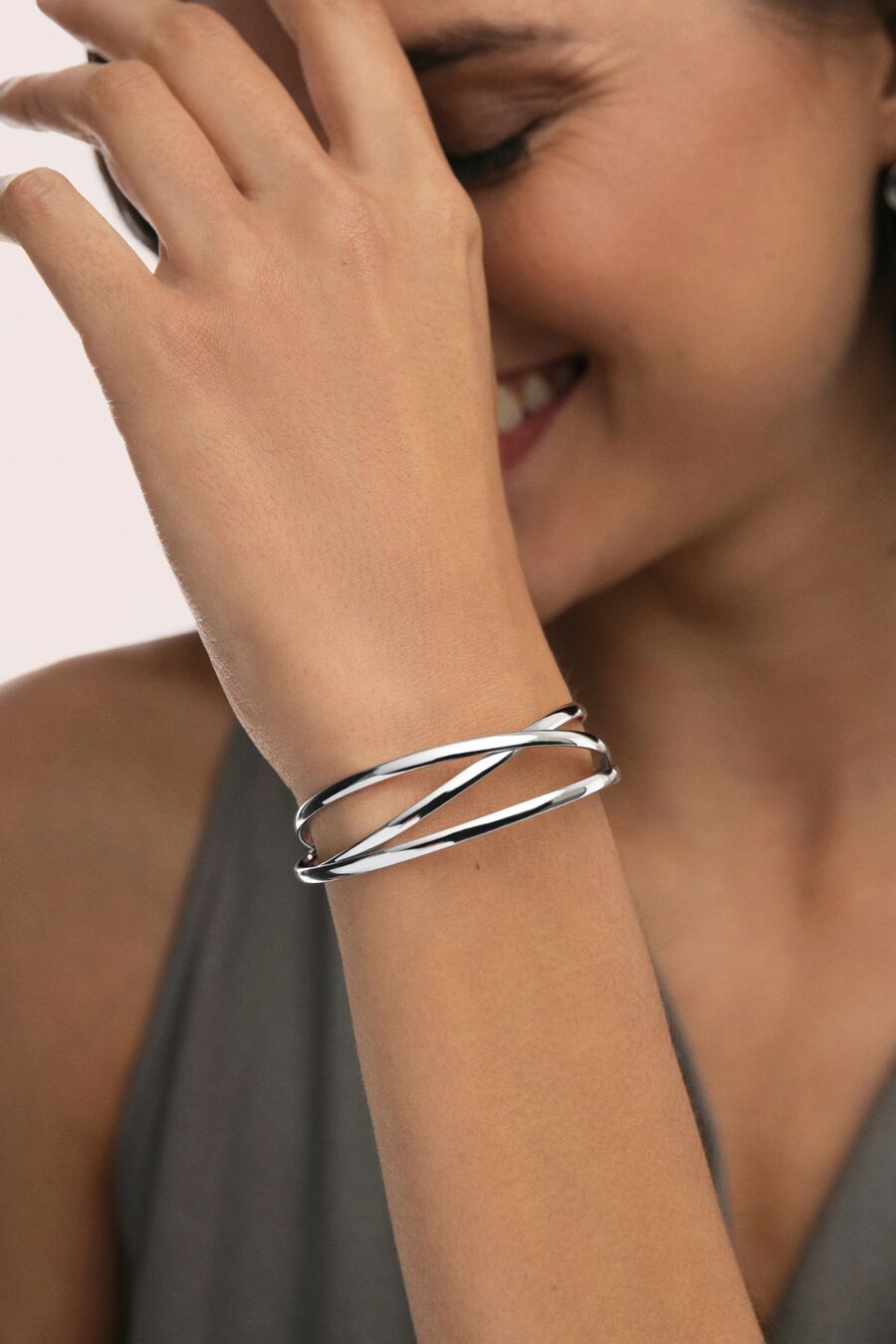 Brazalete Triple Diana Acero