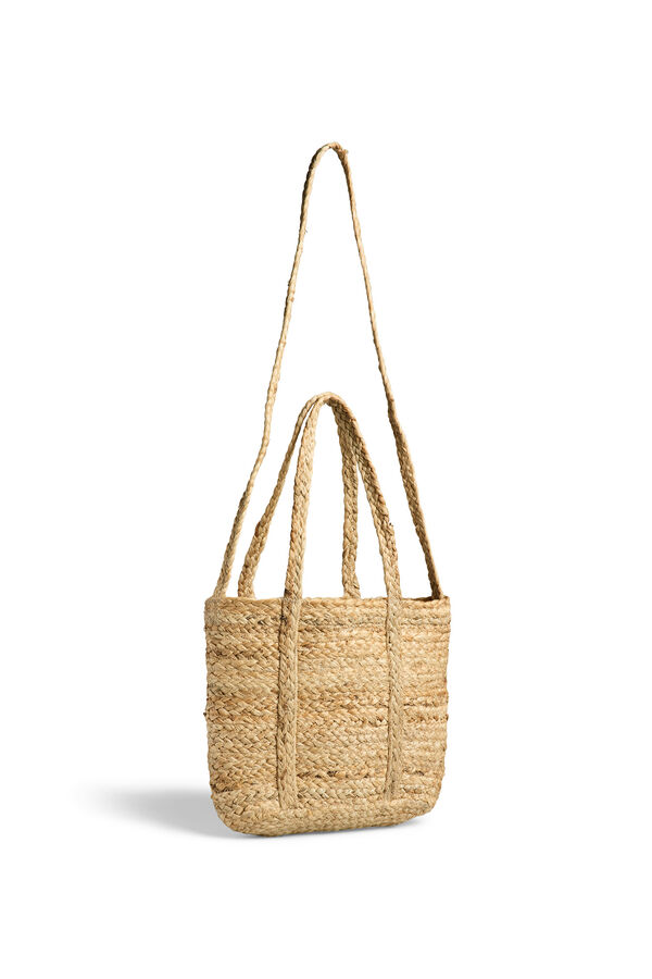 Pieces Bolso de playa de yute nude