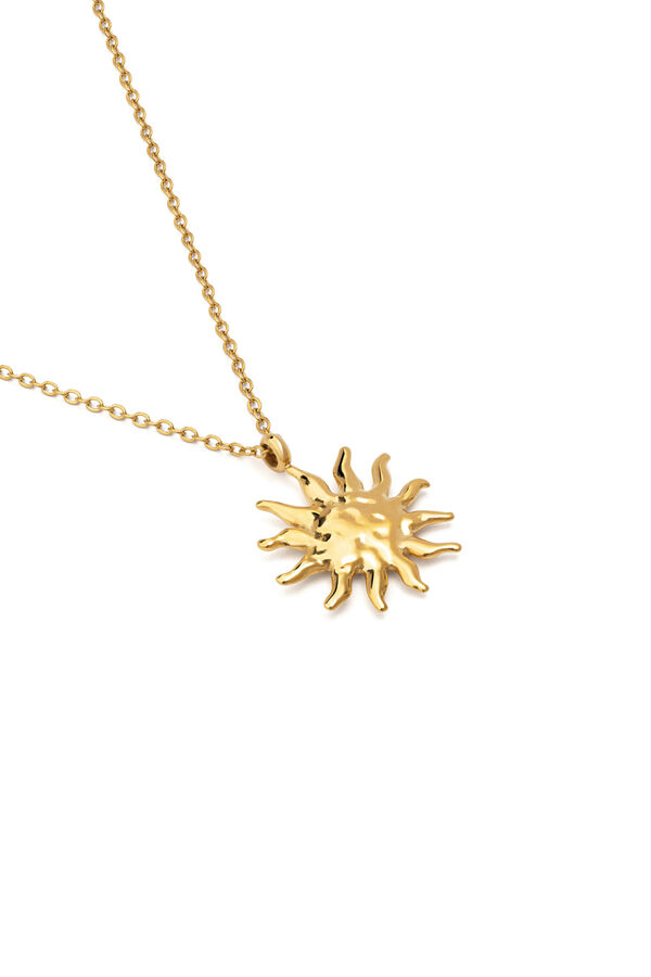 Singularu Sun Light Gold Plated Steel Necklace yellow