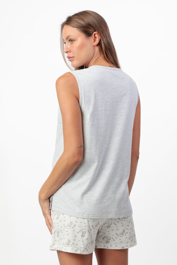 Admas Pijama corto maternity Bambi tambor gris