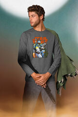 Admas Men's Boba Fett long pyjamas Siva