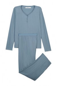 Women'secret Zelena pointelle duga pidžama