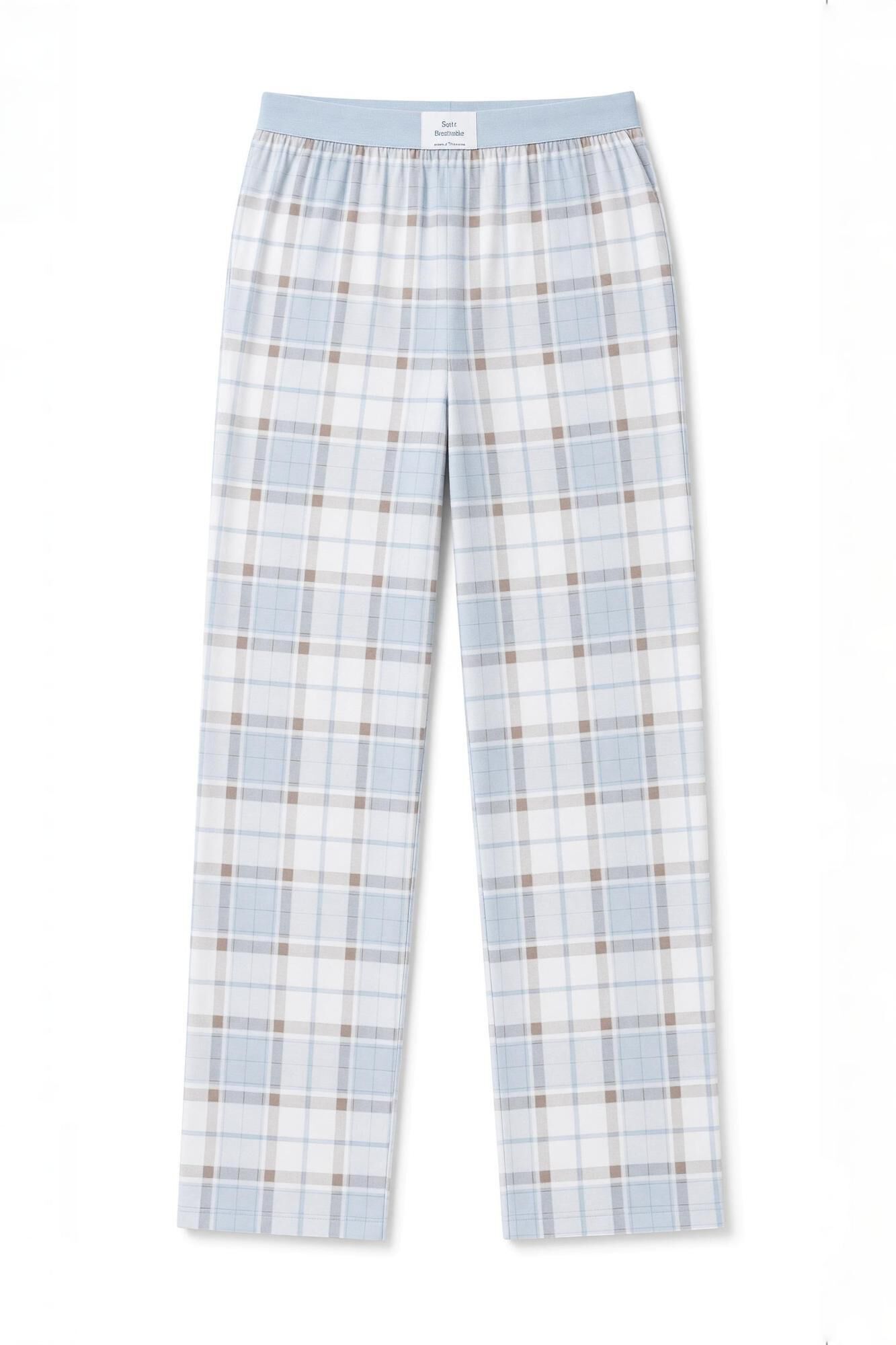 Women'secret Duge pamučne karirane pantalone