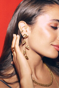 Singularu Pendientes Florenda Acero Ba&ntilde;o Oro