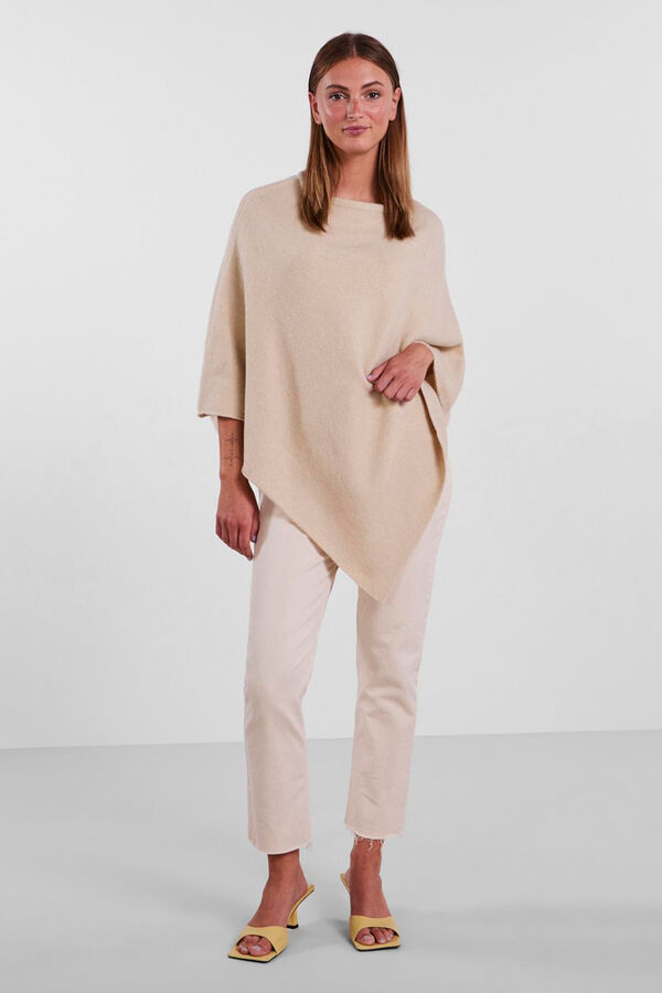 Pieces Basic poncho  gris