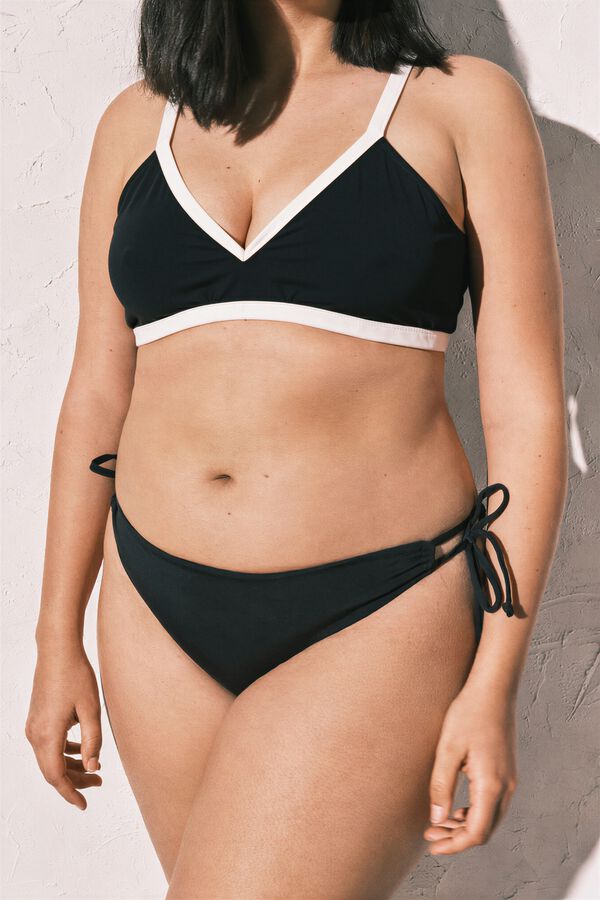 Women'secret Crn trouglasti polusjajan gornji deo bikinija Crna