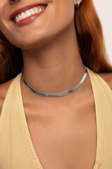 Singularu Big Lisse Steel Necklace grey