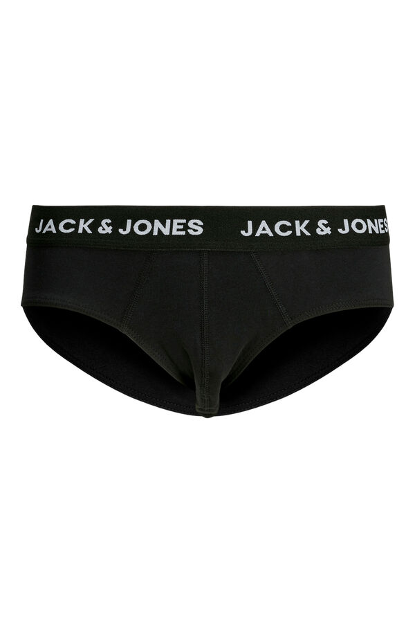 Jack & Jones Pack 3 slips de algod&oacute;n negro