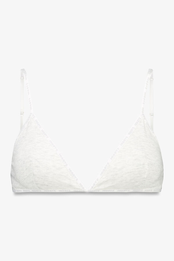 HI&BYE Pamučni trouglasti grudnjak sa uklonjivim korpe, sivi Siva