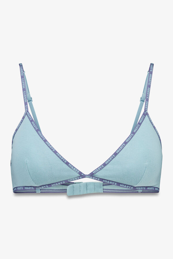 HI&BYE Pamučni trouglasti grudnjak sa uklonjivim korpe u tirkiznoj boji Zelena