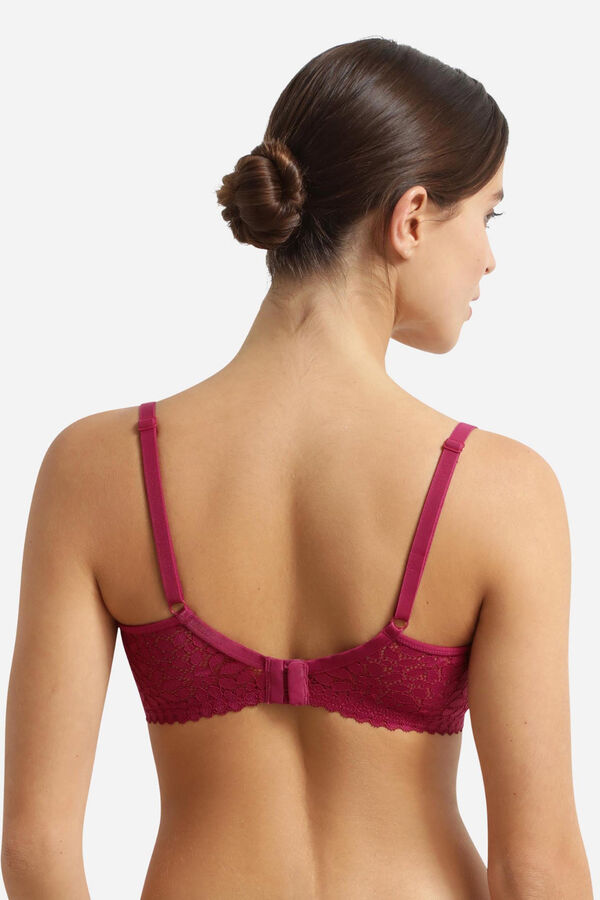 DIM Sujetador sin aro de encaje floral morado/lila