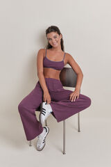 HI&BYE Top de soutien de algod&atilde;o bord&ocirc; com copas remov&iacute;veis vermelho