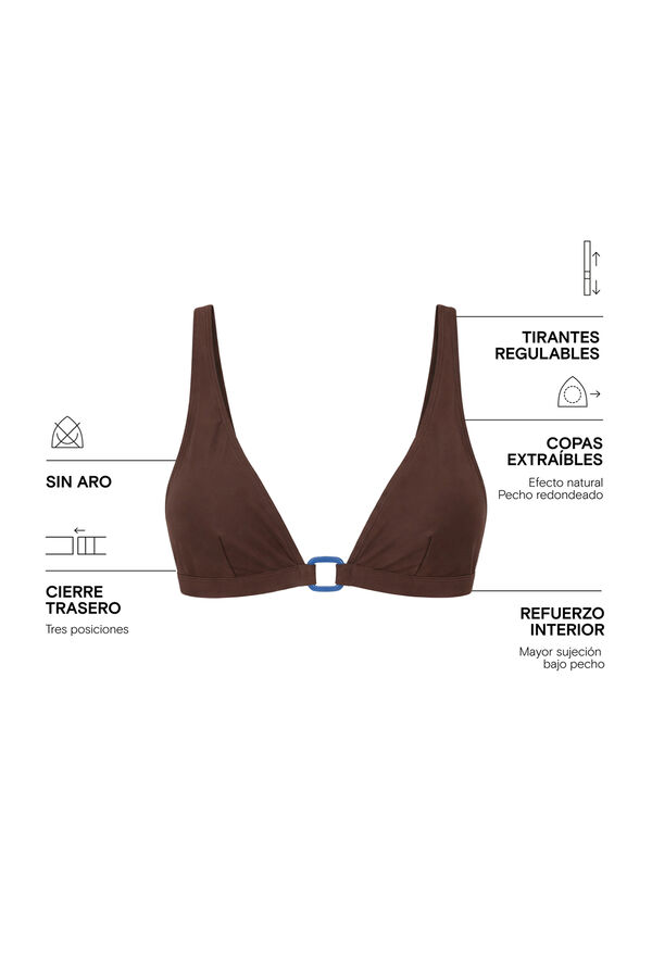 Women'secret Braon halter top bikinija Braon