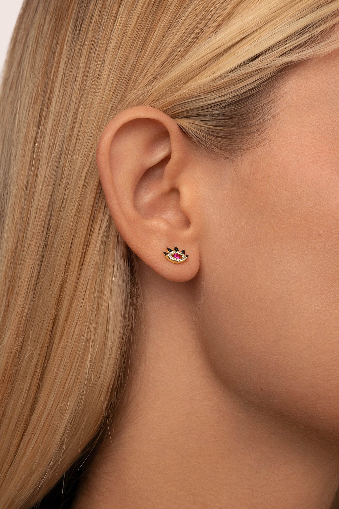 Singularu Pendiente Suelto Eye Colors Ba&ntilde;o Oro