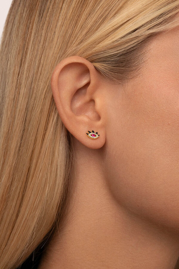 Singularu Pendiente Suelto Eye Colors Ba&ntilde;o Oro amarillo