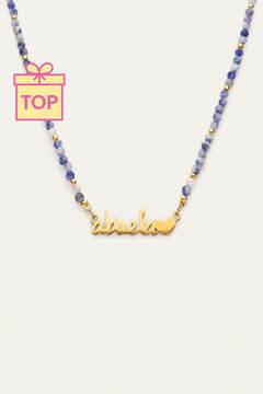 Singularu Collar Abuela Heart Cianita Acero Ba&ntilde;o Oro