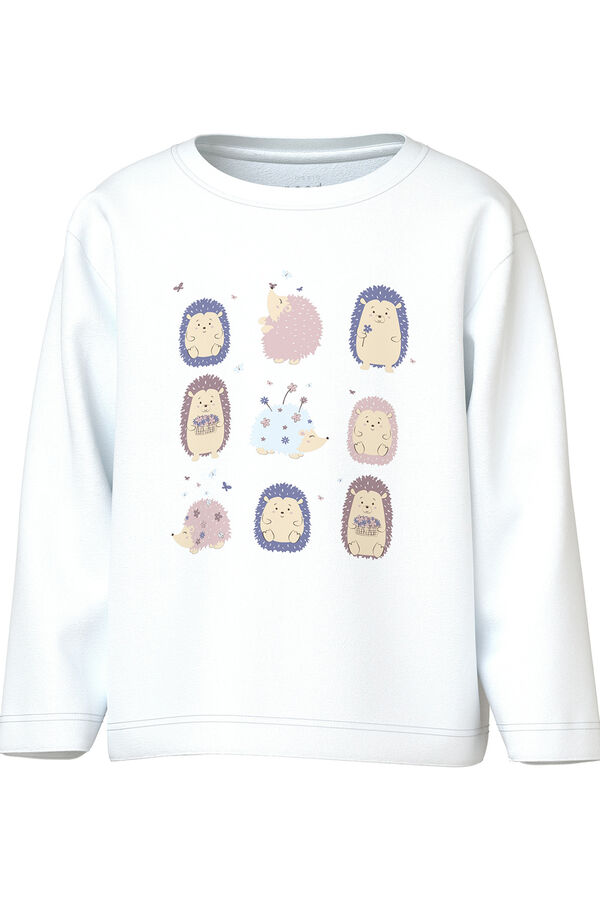 Name it T-shirt manga manga para menina branco