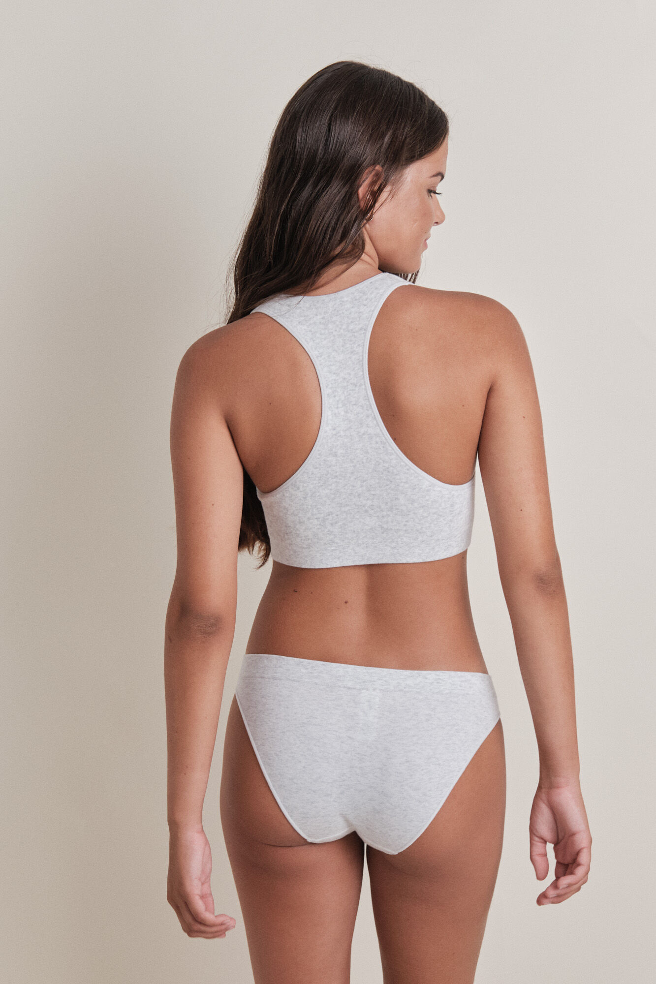 HI&BYE Klasična be&scaron;avne sive gaće