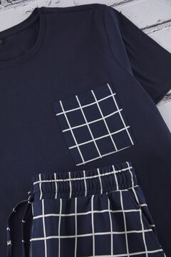 Trendyol Conjunto de pijama curto aos quadrados