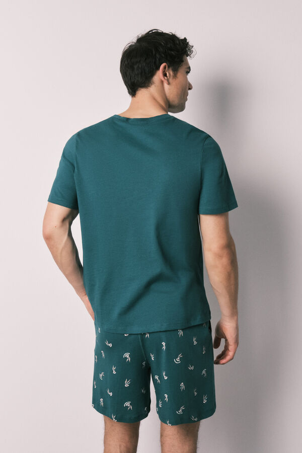 Women'secret 100% pamučna mu&scaron;ka kratka pidžama Bugs Bunny Zelena