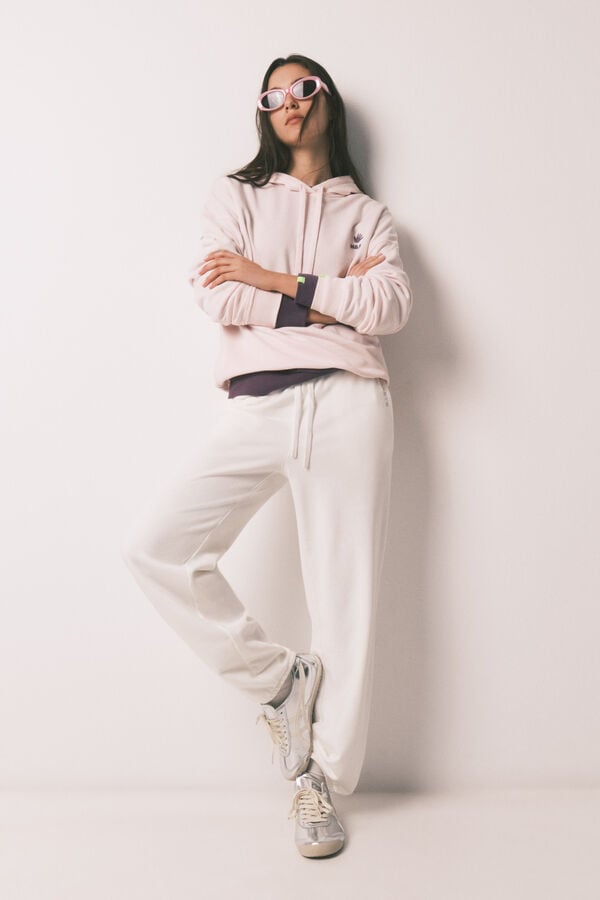 HI&BYE Bele pamučne jogger pantalone Bež