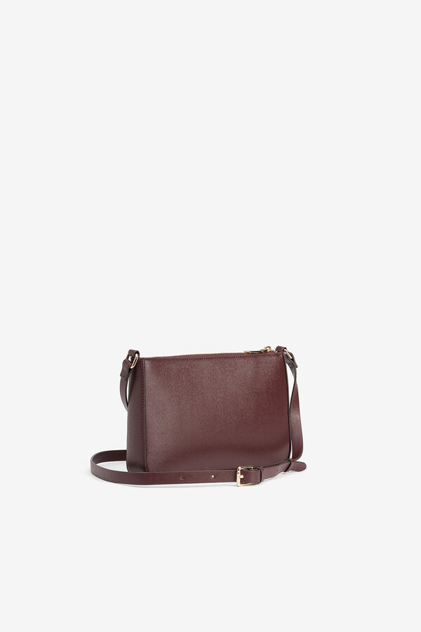 Vilanova Bolso Bandolera Efecto Piel burdeos