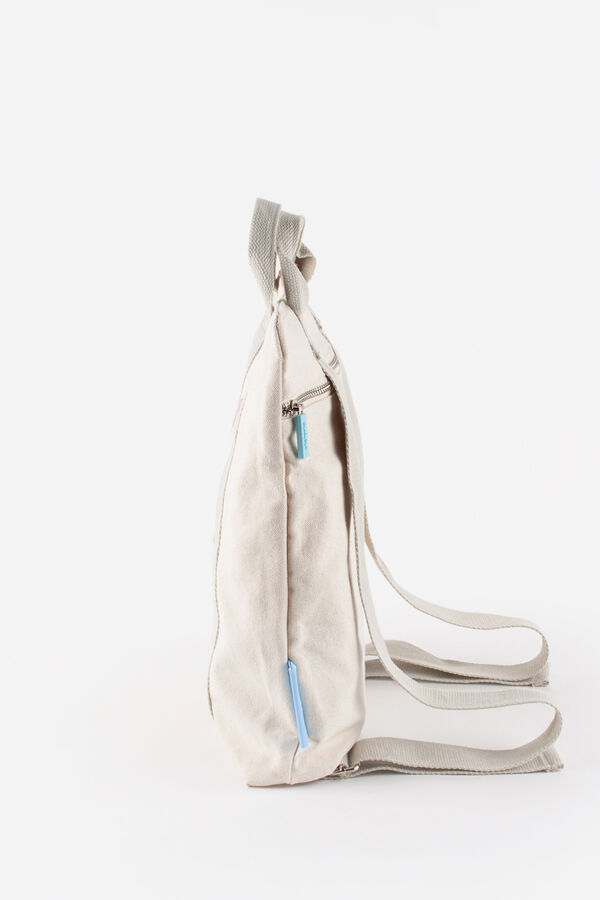 Victoria Mochila de lona bege