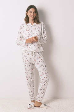 Women'secret Duga bela pidžama od 100% pamuka Snoopy