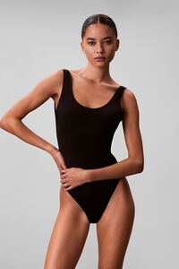 Calvin Klein Ba&ntilde;ador liso logo espalda escotada