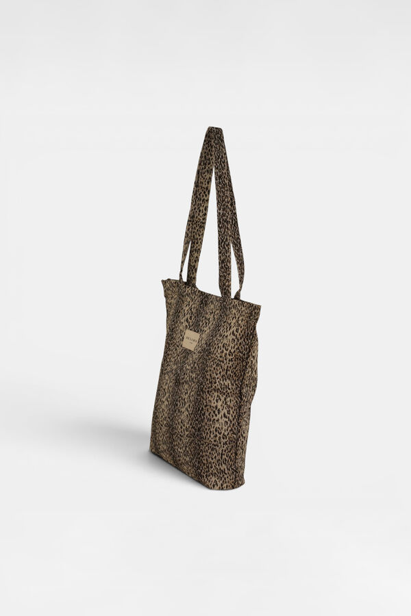 De La Mur Mala pequena com fecho-&eacute;clair estampado leopardo cru