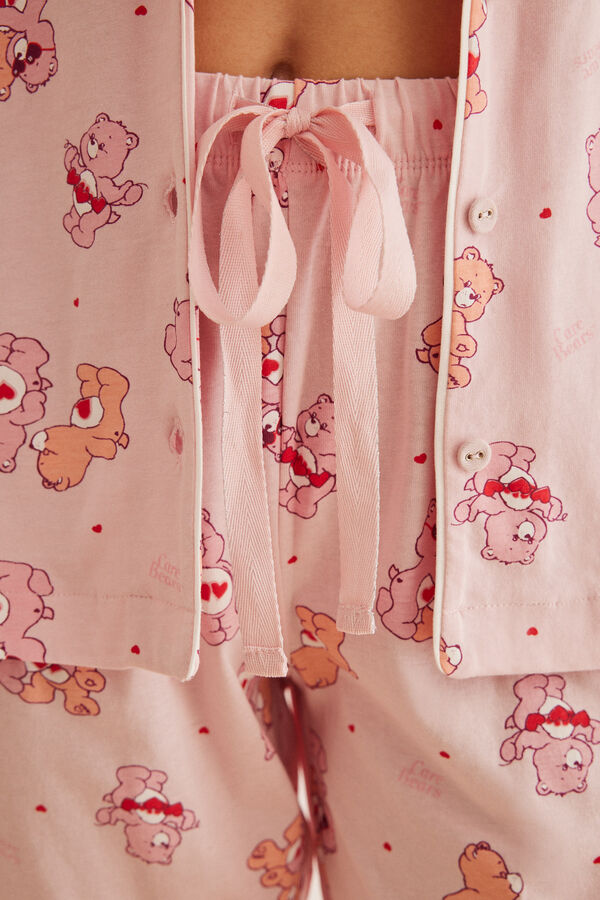 Womensecret Pyjama Hemdlook 100 % Baumwolle Verliebte Bären Rosa