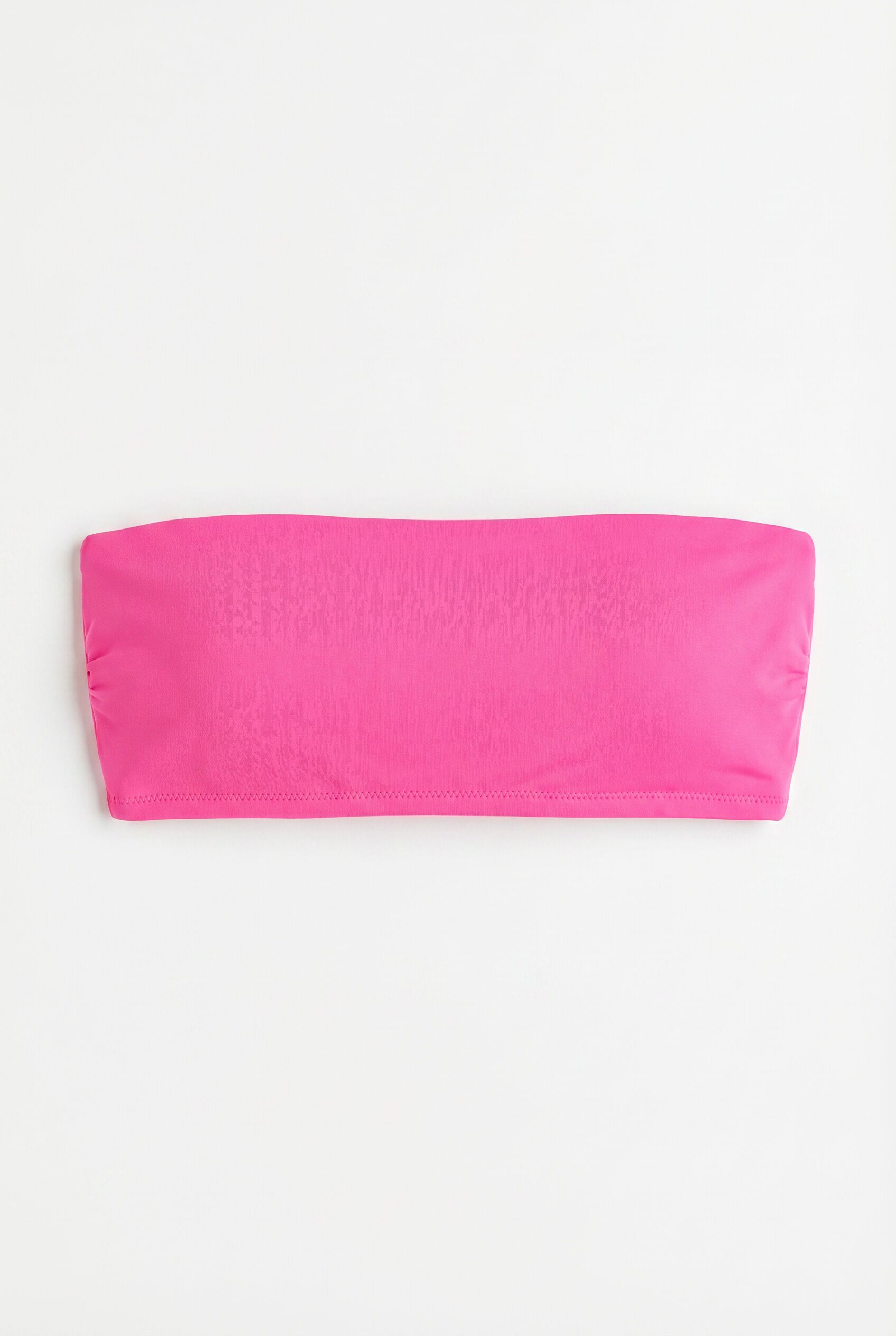 HI&BYE Roze jednobojni top bikini bandeau