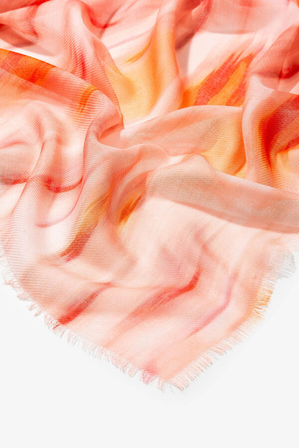 Vilanova Speckled Printed Linen Effect Scarf Rot