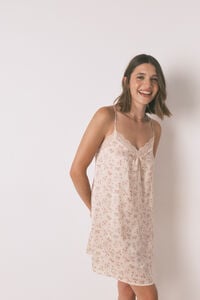 Women'secret Vrećasto spavaćica sa ružičastim cvetom