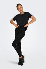 Only Play Legging de algod&atilde;o de cintura alta preto