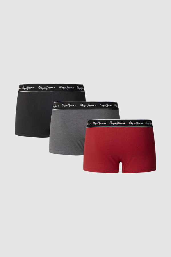Pepe Jeans Pack 3 boxer lisos logo rojo