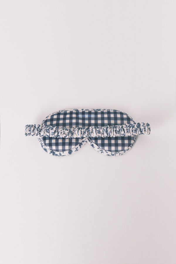 Women'secret SmileyWorld&reg; maska za spavanje sa plavim vichy dezenom Print