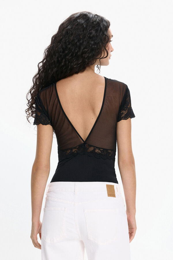 Pieces Body lencero de manga corta negro