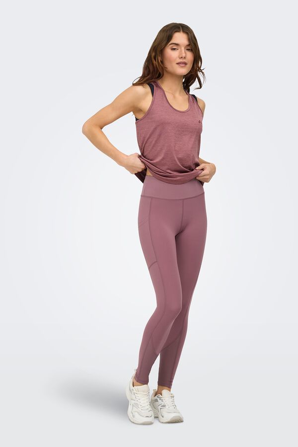 Only Play Legging con detalle Mesh fucsia